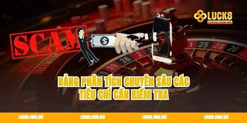 Bảng phân tích chuyên sâu các tiêu chí cần kiểm tra